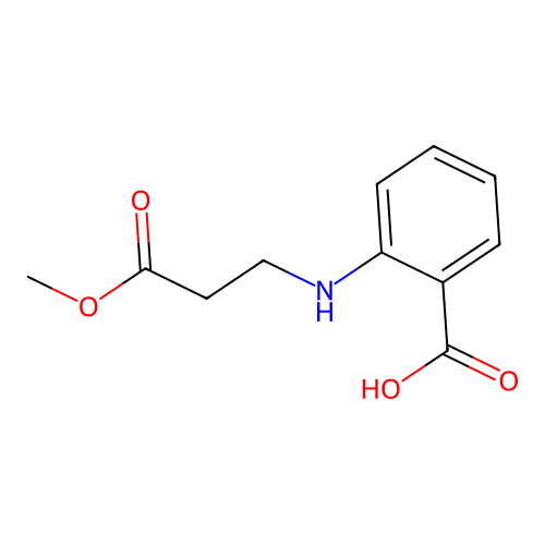 2-[(3-Methoxy-3-oxopropyl)amino]benzoic acid structure