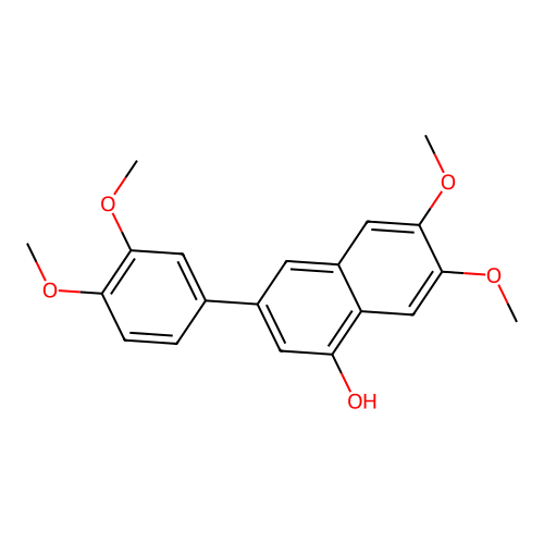 3-(3,4-Dimethoxyphenyl)-6,7-dimethoxynaphthalen-1-ol structure