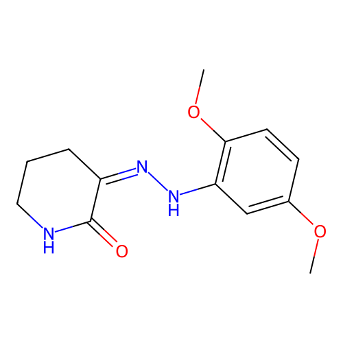 3-[(2,5-Dimethoxyphenyl)hydrazinylidene]piperidin-2-one structure