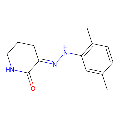 3-[(2,5-Dimethylphenyl)hydrazinylidene]piperidin-2-one structure