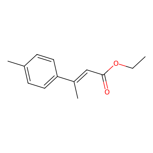 Ethyl 3-(4-methylphenyl)but-2-enoate structure