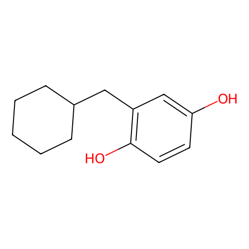 1,4-Benzenediol, 2-(cyclohexylmethyl)- structure