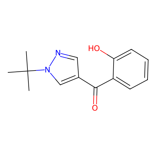 [1-(tert-butyl)-1H-pyrazol-4-yl](2-hydroxyphenyl)methanone structure
