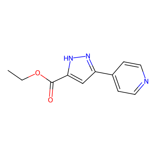 5-Pyridin-4-yl-1(2)H-pyrazole-3-carboxylic acid ethyl ester structure