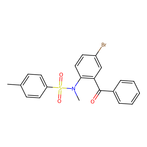 N-(2-benzoyl-4-bromophenyl)-N,4-dimethylbenzenesulfonamide structure