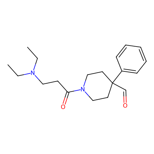 4-Piperidinecarboxaldehyde, 1-(3-(diethylamino)propionyl)-4-phenyl- structure