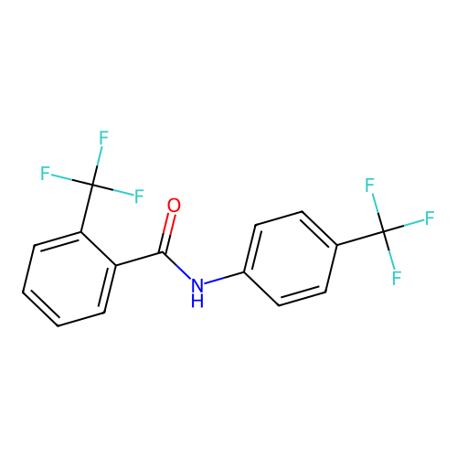 2-(trifluoromethyl)-N-[4-(trifluoromethyl)phenyl]benzamide structure