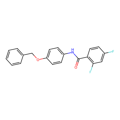 2,4-difluoro-N-(4-phenylmethoxyphenyl)benzamide structure
