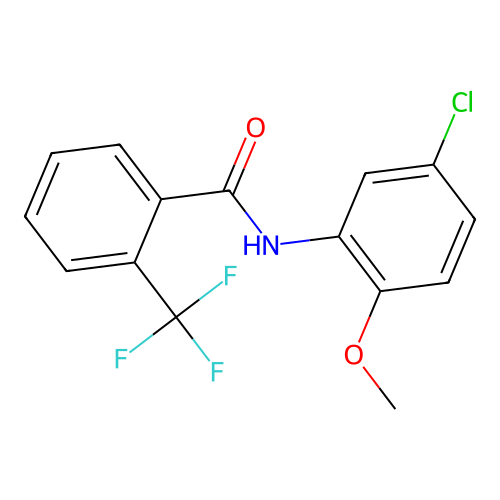 N-(5-chloro-2-methoxyphenyl)-2-(trifluoromethyl)benzamide structure