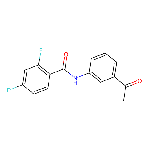 N-(3-acetylphenyl)-2,4-difluorobenzamide structure