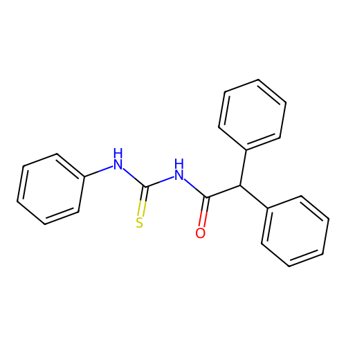 N-(diphenylacetyl)-N'-phenylthiourea structure
