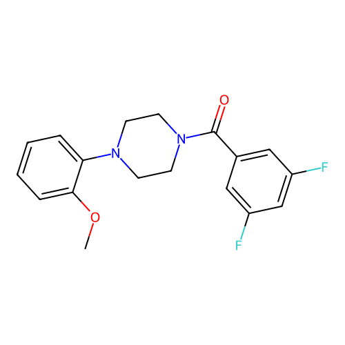 2-[4-(3,5-Difluorobenzoyl)-1-piperazinyl]phenyl methyl ether structure