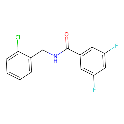 N-[(2-chlorophenyl)methyl]-3,5-difluorobenzamide structure