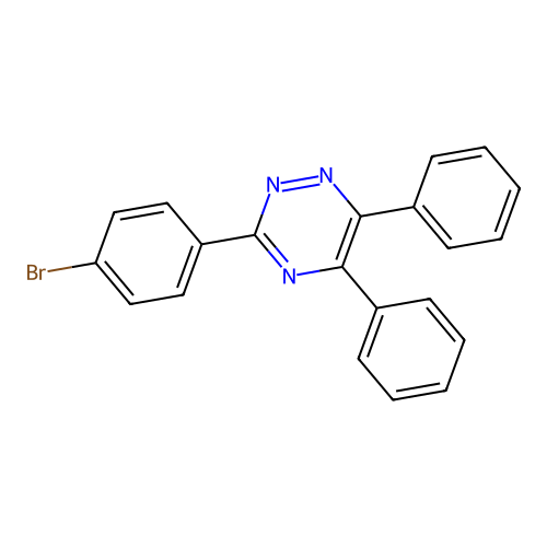 3-(4-Bromophenyl)-5,6-diphenyl-1,2,4-triazine structure