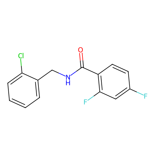 N-[(2-chlorophenyl)methyl]-2,4-difluorobenzamide structure