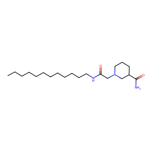 3-Carbamoyl-N-dodecyl-1-piperidineacetamide structure