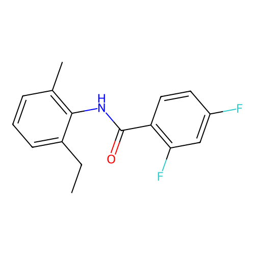 N-(2-ethyl-6-methylphenyl)-2,4-difluorobenzamide structure