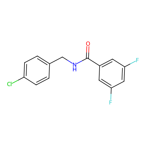 N-[(4-chlorophenyl)methyl]-3,5-difluorobenzamide structure