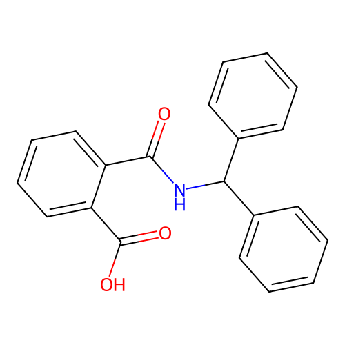 N-(Diphenylmethyl)phthalamic acid structure