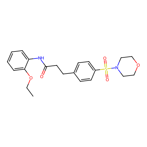 N-(2-ethoxyphenyl)-3-(4-morpholin-4-ylsulfonylphenyl)propanamide structure
