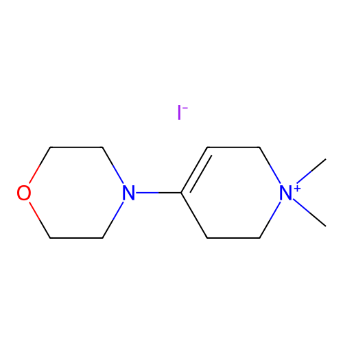 Pyridinium, 1,2,5,6-tetrahydro-1,1-dimethyl-4-morpholino-, iodide structure