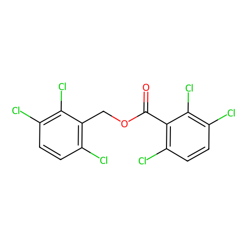 Benzoic acid, 2,3,6-trichloro-, (2,3,6-trichlorophenyl)methyl ester structure