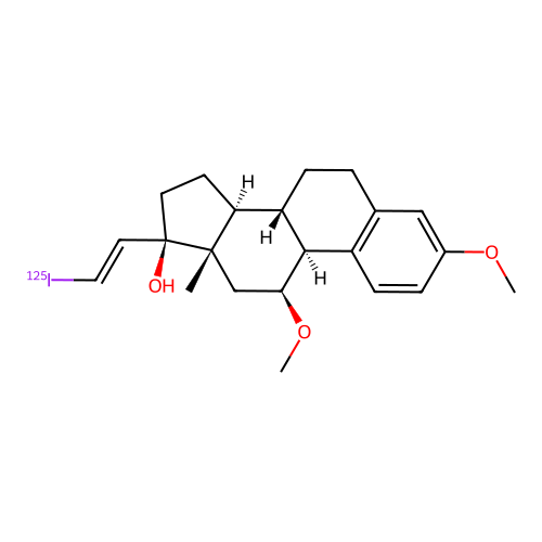 17-Iodovinyl-11-methoxyestradiol-3-methyl ether structure