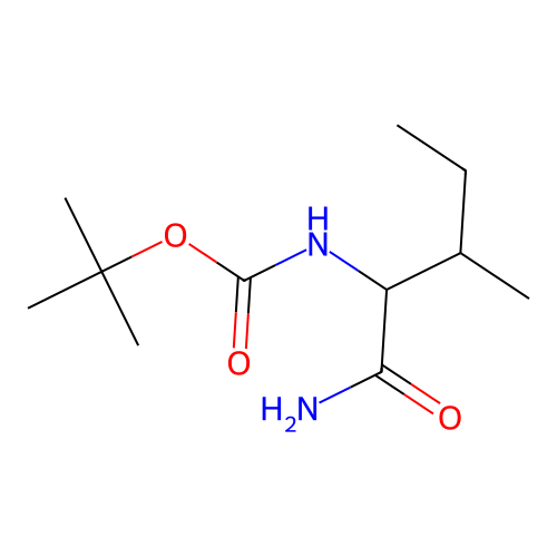 N-tert-Butoxycarbonyl-L-isoleucineamide structure