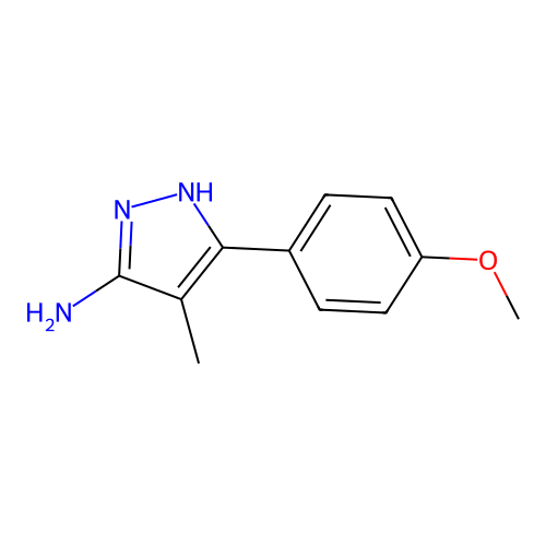 3-(4-methoxyphenyl)-4-methyl-1H-pyrazol-5-amine structure