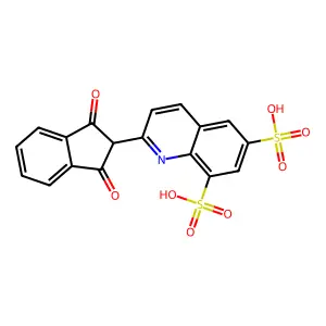 2-(1,3-Dioxo-2,3-dihydro-1H-inden-2-yl)quinoline-6,8-disulfonic acid structure