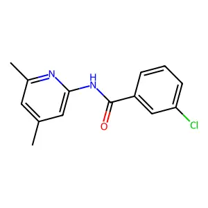 3-氯-N-(4,6-二甲基-2-吡啶基)苯甲酰胺 structure