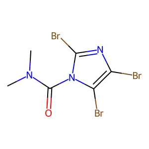 2,4,5-Tribromoimidazole-1-dimethylcarbamic acid structure