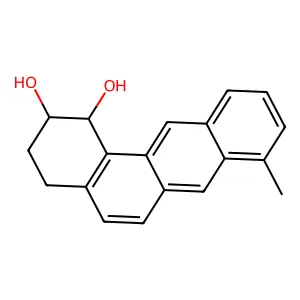 trans-8-Methyl-1,2,3,4-tetrahydrobenz(a)anthracene-1,2-diol structure