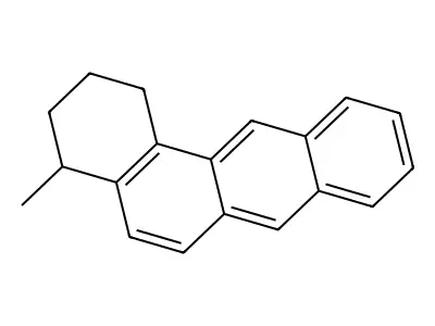 4-Methyl-1,2,3,4-tetrahydrobenz(a)anthracene structure