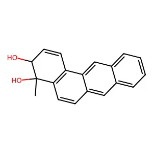 Benz(a)anthracene-3,4-diol, 3,4-dihydro-4-methyl-, trans- structure