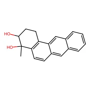 trans-4-Methyl-1,2,3,4-tetrahydrobenz(a)anthracene-3,4-diol structure