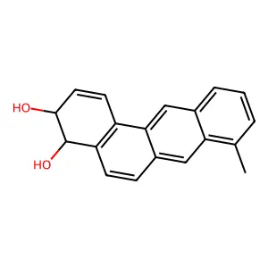 Benz(a)anthracene-3,4-diol, 3,4-dihydro-8-methyl-, trans- structure