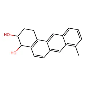 trans-8-Methyl-1,2,3,4-tetrahydrobenz(a)anthracene-3,4-diol structure