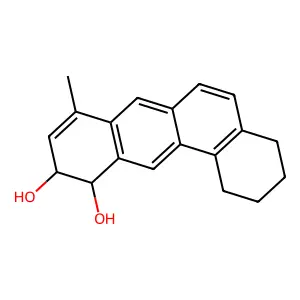 trans-8-Methyl-1,2,3,4,10,11-hexahydrobenz(a)anthracene-10,11-diol structure