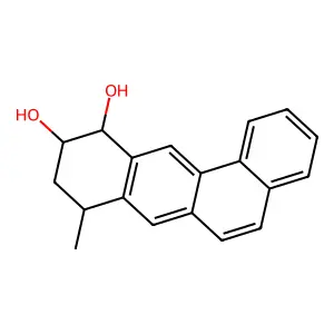 Benz(a)anthracene-10,11-diol, 8,9,10,11-tetrahydro-8-methyl- structure