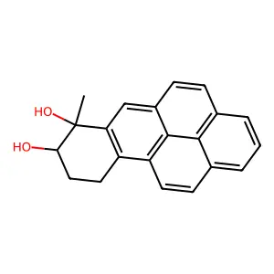 Benzo(a)pyrene-7,8-diol, 7,8,9,10-tetrahydro-7-methyl-, trans- structure