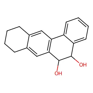 (5S,6S)-5,6,8,9,10,11-Hexahydrobenzo(b)phenanthrene-5,6-diol structure