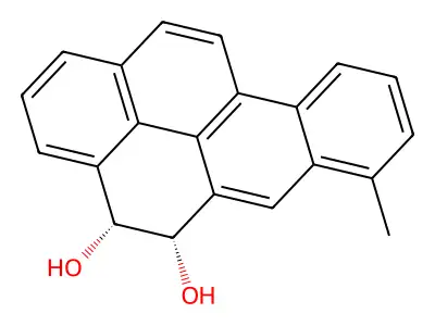 Benzo(a)pyrene-4,5-diol, 4,5-dihydro-7-methyl-, cis- structure