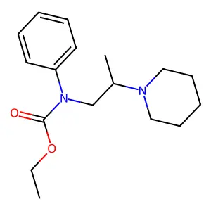 Carbanilic acid, N-(2-piperidinopropyl)-, ethyl ester structure