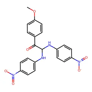 Acetophenone, 2,2-bis(p-nitroanilino)-4'-methoxy- structure