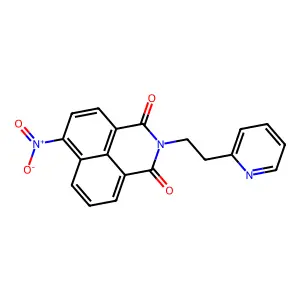 1H-Benz(de)isoquinoline-1,3(2H)-dione, 6-nitro-2-(2-(2-pyridinyl)ethyl)- structure