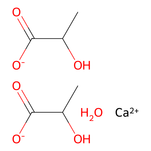 Calcium lactate monohydrate structure