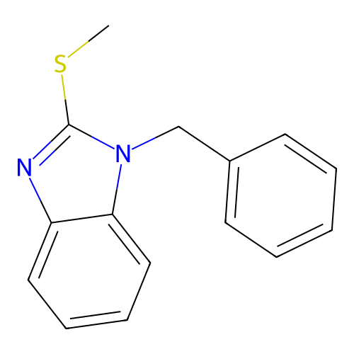 1-Benzyl-2-(methylthio)-1H-benzimidazole structure