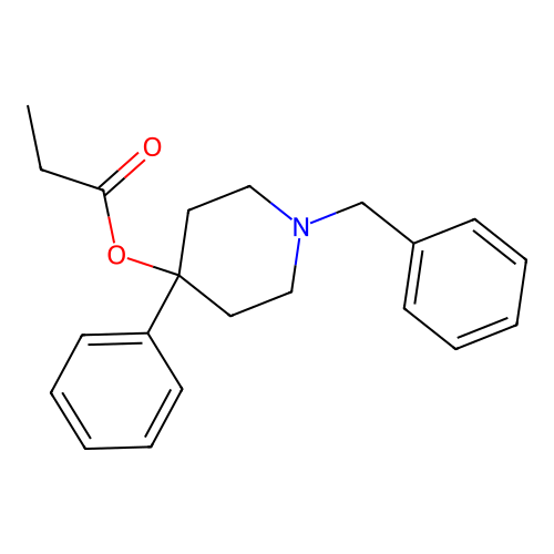 1-Benzyl-4-phenylpiperidin-4-yl propanoate structure