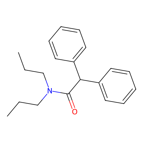 2,2-diphenyl-N,N-dipropylacetamide structure